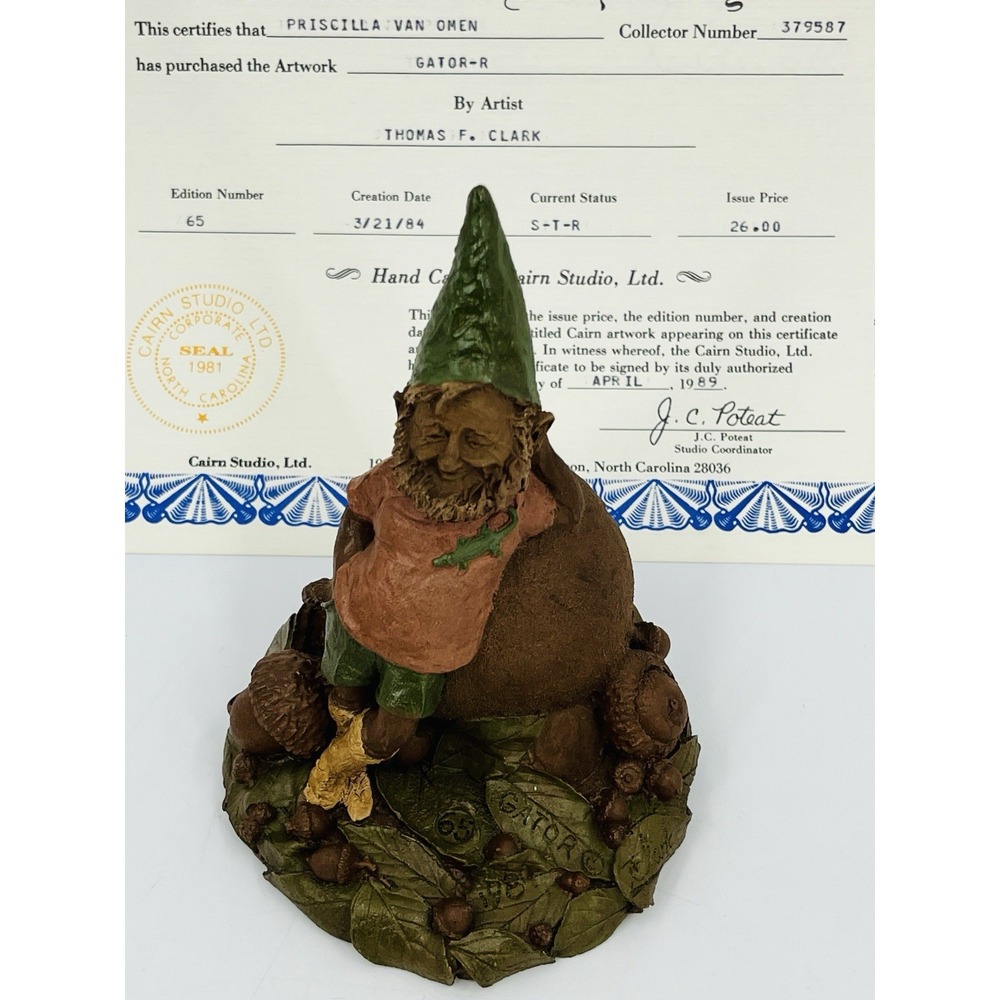 Tom Clark Gator Gnome Edition 65 with COA Cairn Studio 1984 Tennis Ball
